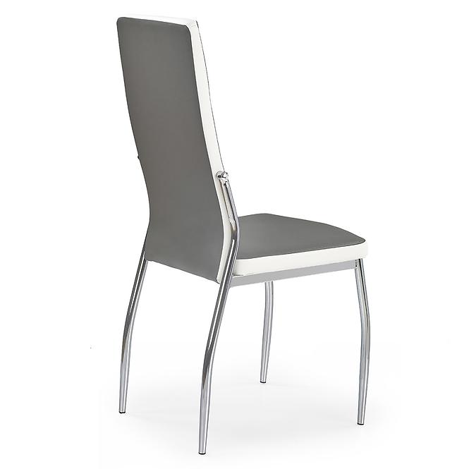 36HG+ŽIDLE K210 KOV/EKO KŮŽE ŠEDÝ-BÍLÝ 43X54X101