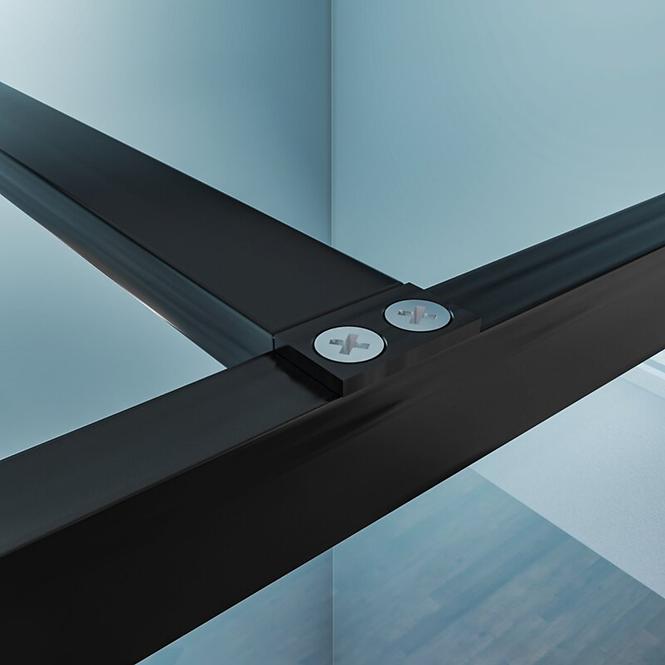 Duschwand WALK-IN Metro 100x195 schwarz