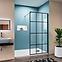 Duschwand WALK-IN Metro 100x195 schwarz,6