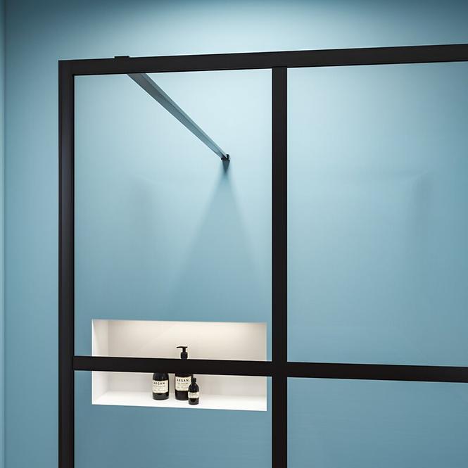 Duschwand WALK-IN Metro 100x195 schwarz