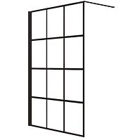 Duschwand WALK-IN Metro 120x195 schwarz