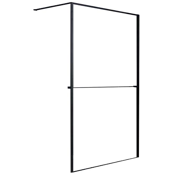 Duschwand WALK-IN Rest 120x195 schwarz