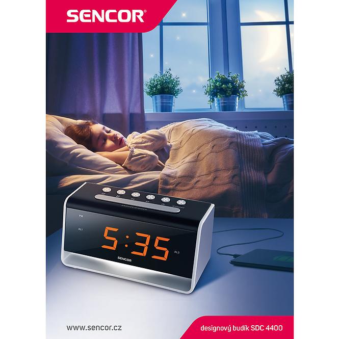 Uhr mit Wecker + LED Sencor SDC 4400 W  