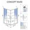 Duschkabine Concept black 90x90x190,4
