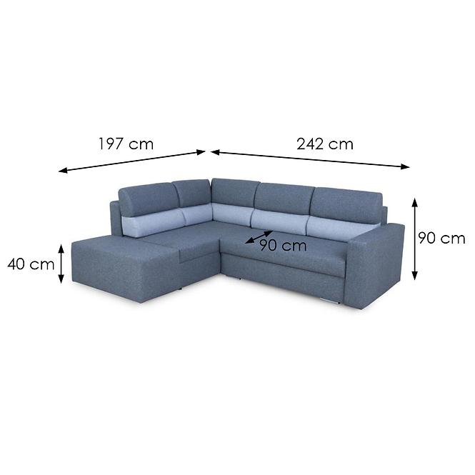 Ecksofa Kenya L Solid 99 + Solid 89