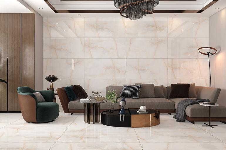 Bodenfliese Aqueries Onyx Beige Carving Rekt 60/60