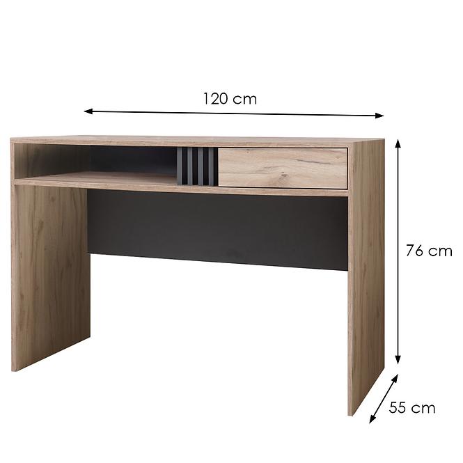 Schreibtisch AL9 Eiche estana helle/Anthrazit