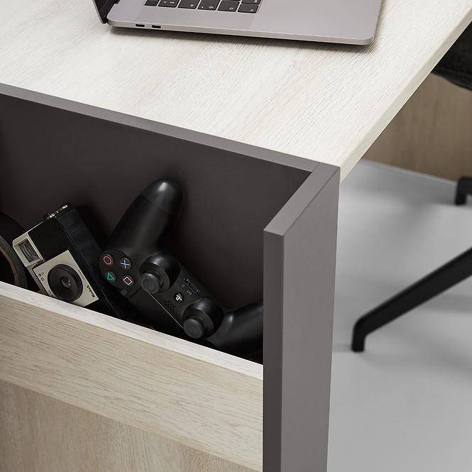 Schreibtisch Remo RM10 Eiche wilton/weiß/Anthrazit