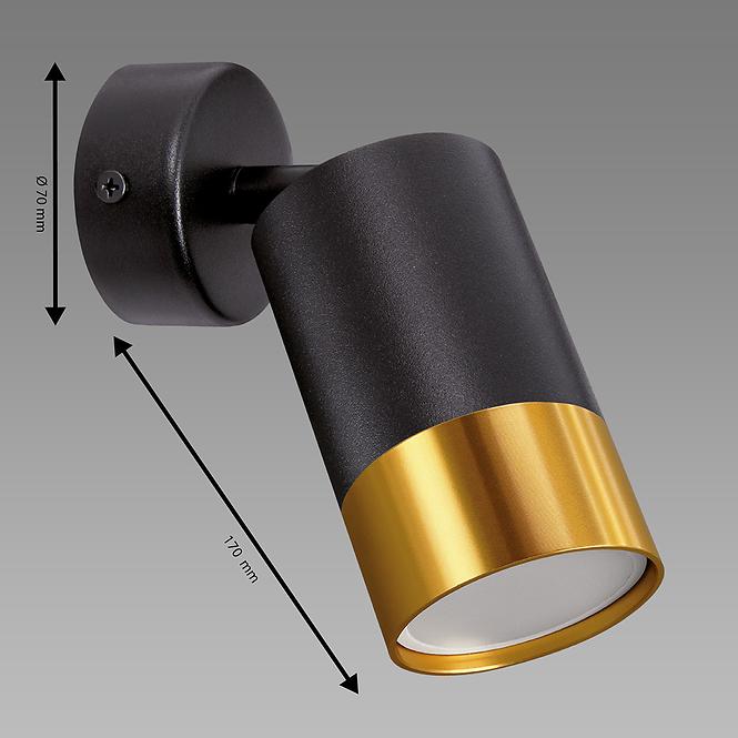 Lampe PUZON SPT GU10 BLACK/GOLD 04131 LS1,2