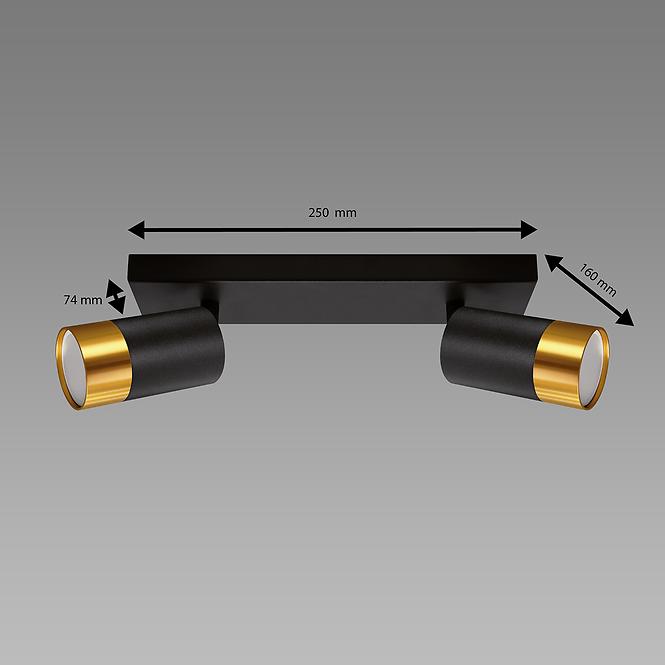 Lampe PUZON SPT GU10 2L BLACK/GOLD 04125 LS2,2