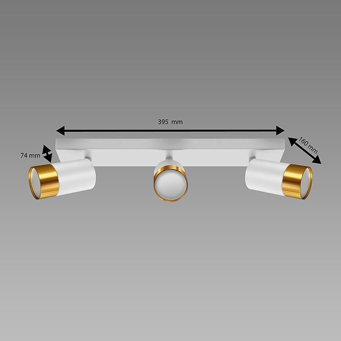 Lampe PUZON SPT GU10 3L WHITE/GOLD 04126 LS3,2