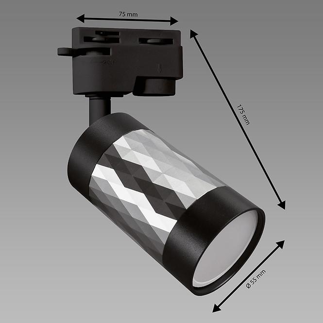 Lampe PIANO TRA GU10 SILVER/BLACK 04092 K1,2