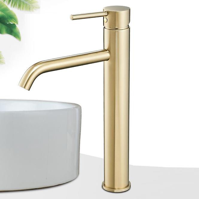 Waschbecken-Armatur hoch Rea Lungo Gold