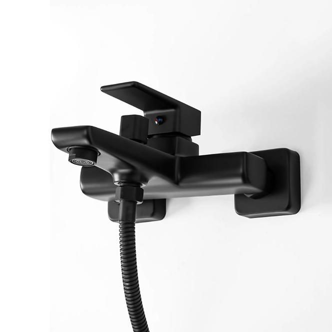 Badewanne-Armatur mit Duschset Rea Orix Schwarz