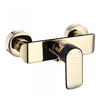 Duscharmatur mit Duschset Rea Bloom Schwarz/Gold