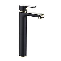 Waschbecken-Armatur hoch Rea Bloom Schwarz/Gold