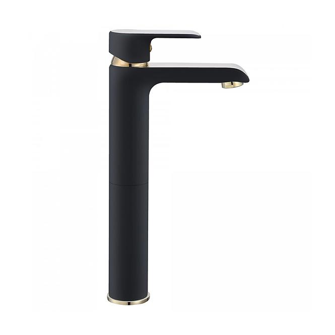 Waschbecken-Armatur hoch Rea Bloom Schwarz/Gold