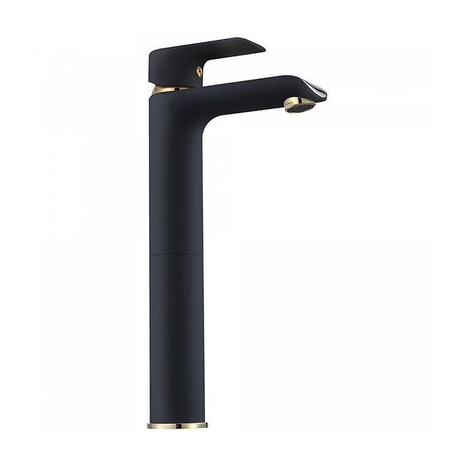 Waschbecken-Armatur hoch Rea Bloom Schwarz/Gold