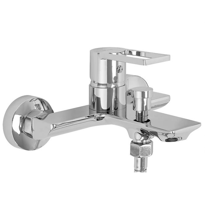 Badewanne-Armatur mit Duschset Rea Flip Chrom