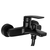Badewanne-Armatur mit Duschset Rea Luppo Schwarz