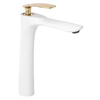 Waschbecken-Armatur hochka Rea Orbit Weiß/Gold