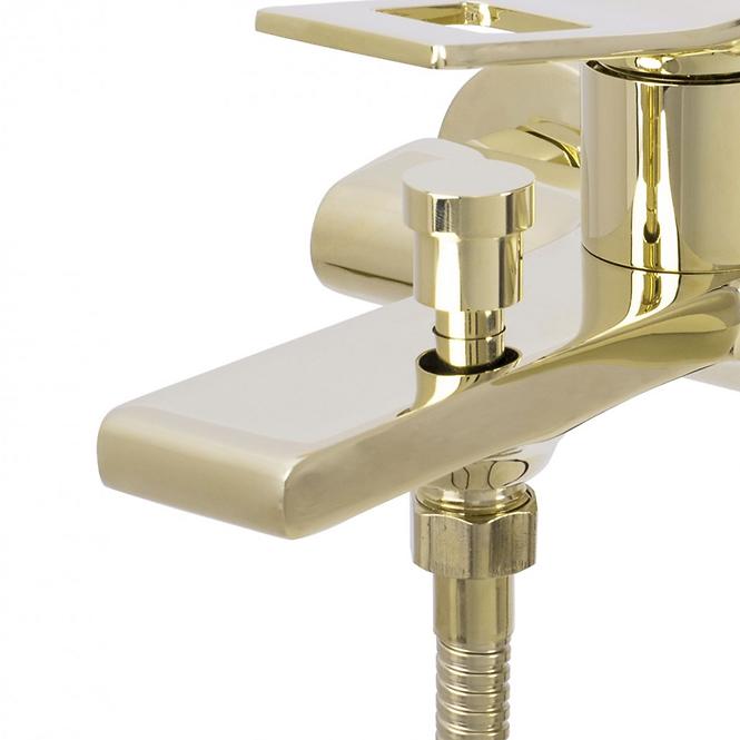 Badewanne-Armatur mit Duschset Rea Soul Gold