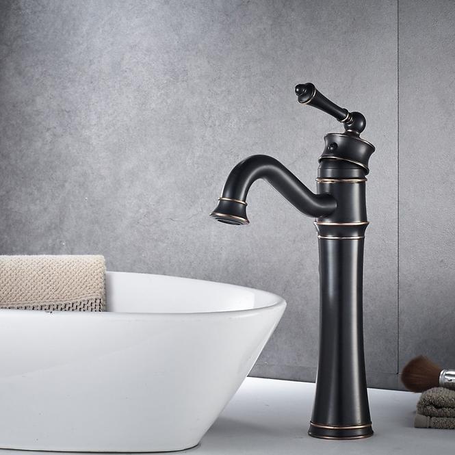 Waschbecken-Armatur hoch Rea Vintage Schwarz