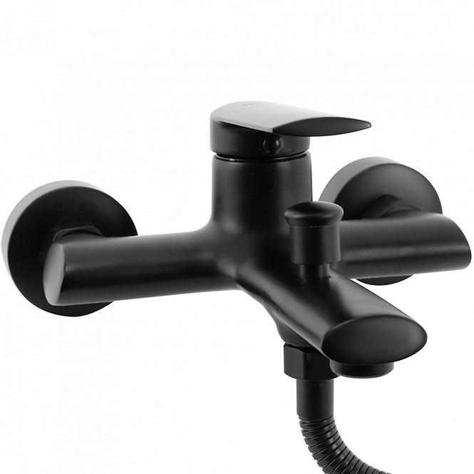 Badewanne-Armatur mit Duschset Rea Buzz Schwarz
