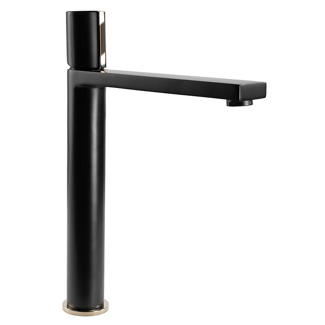 Waschbecken-Armatur hoch Rea Icon Schwarz/Gold