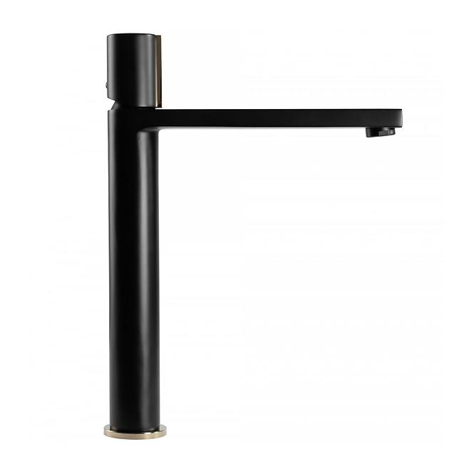 Waschbecken-Armatur hoch Rea Icon Schwarz/Gold