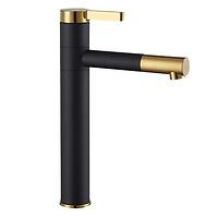 Waschbecken-Armatur hoch Rea Smart Schwarz/Gold