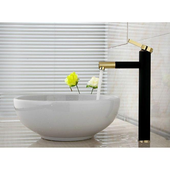 Waschbecken-Armatur hoch Rea Smart Schwarz/Gold