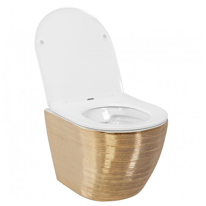 Hängeschüssel Carlo Mini Rimless Gold Brush/White