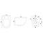 Hängeschüssel Carlo Mini Rimless white gold,5