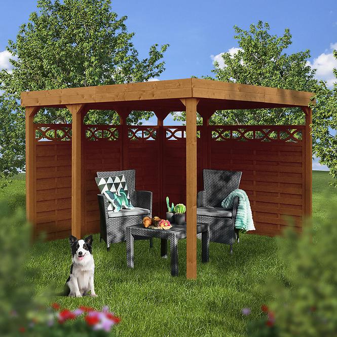 Pavillon Nova 313x306x232 cm Braun