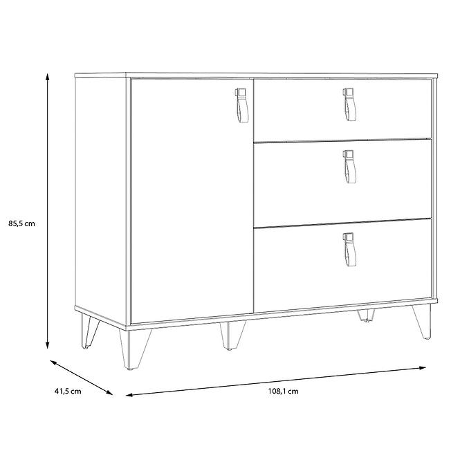 Kommode Liona LYAK221-M688 eiche mauvella /eiche cabezone