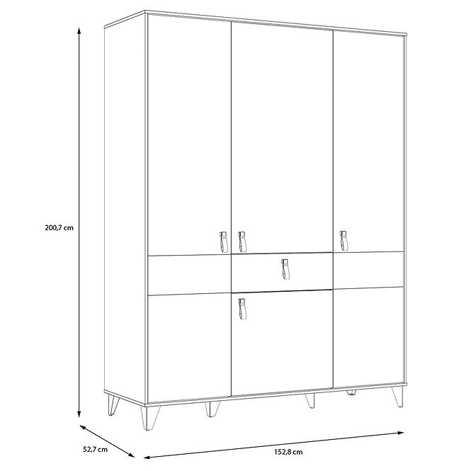 Schrank  150 Liona LYAS831-M688 eiche mauvella/eiche cabezone