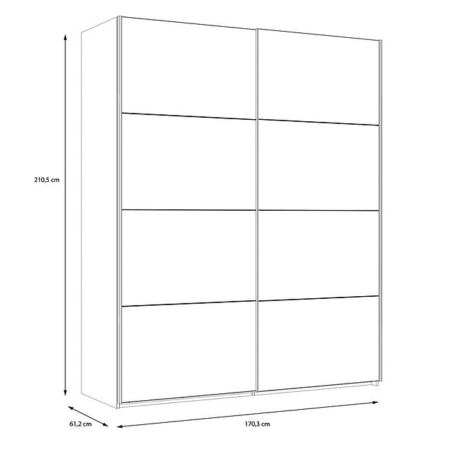 Schrank 170 Liona LYAS82411-M688  eiche mauvella/eiche cabezone