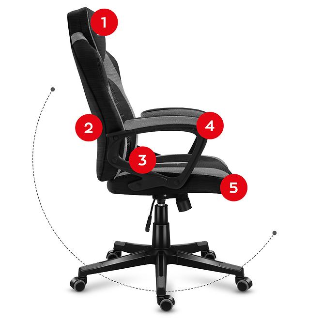 Gaming-Stuhl HZ-Force 2.5 Grey/ Netz