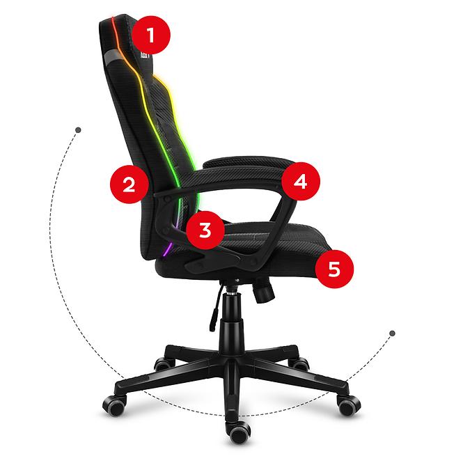 Gaming-Stuhl HZ-Force 2.5 RGB/Netz