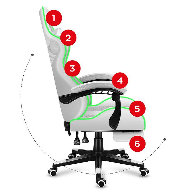 Gaming-Stuhl HZ-Force 4.7 RGB/White