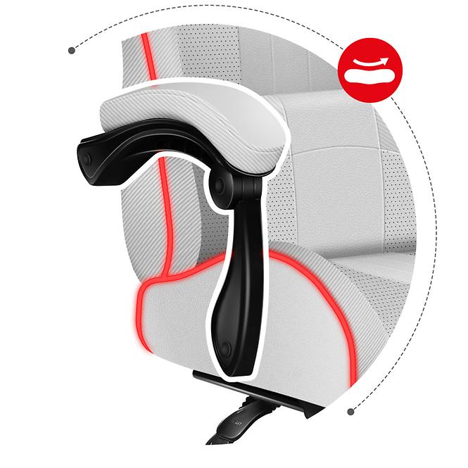 Gaming-Stuhl HZ-Force 4.7 RGB/White