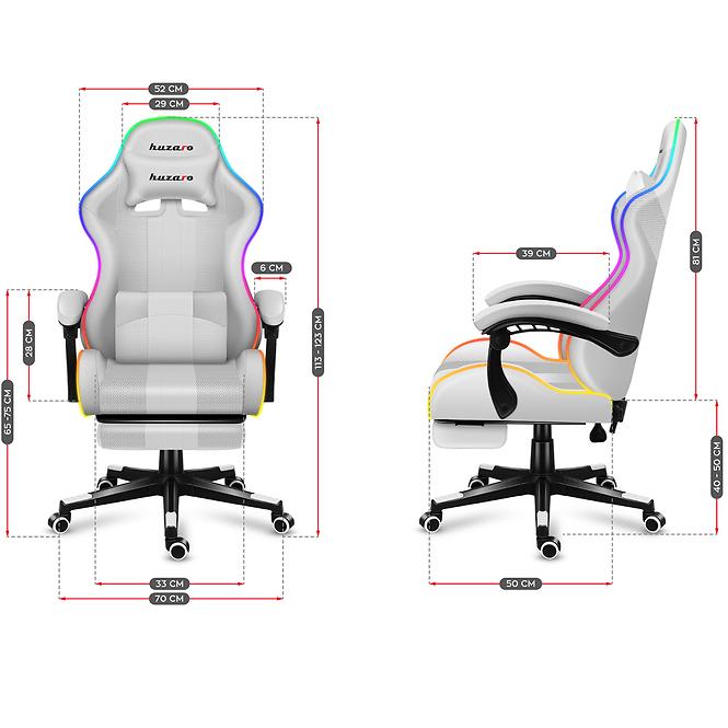 Gaming-Stuhl HZ-Force 4.7 RGB/White
