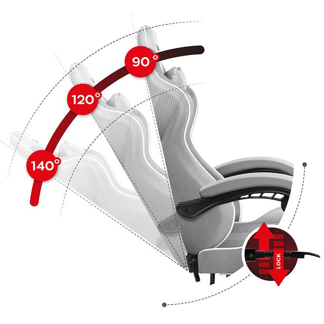 Gaming-Stuhl HZ-Force 4.7 White/Netz