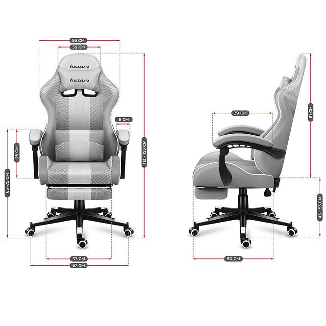 Gaming-Stuhl HZ-Force 4.7 White/Netz