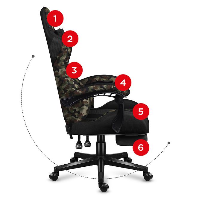 Gaming-Stuhl HZ-Force 4.7 Camo/Netz