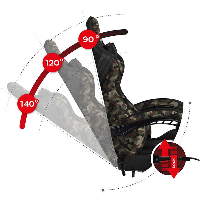 Gaming-Stuhl HZ-Force 4.7 Camo/Netz