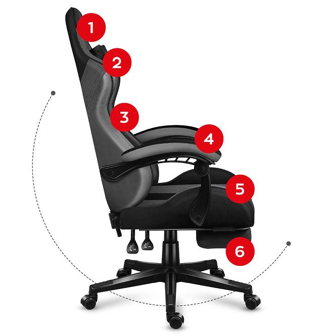 Gaming-Stuhl HZ-Force 4.7 Grey/Netz
