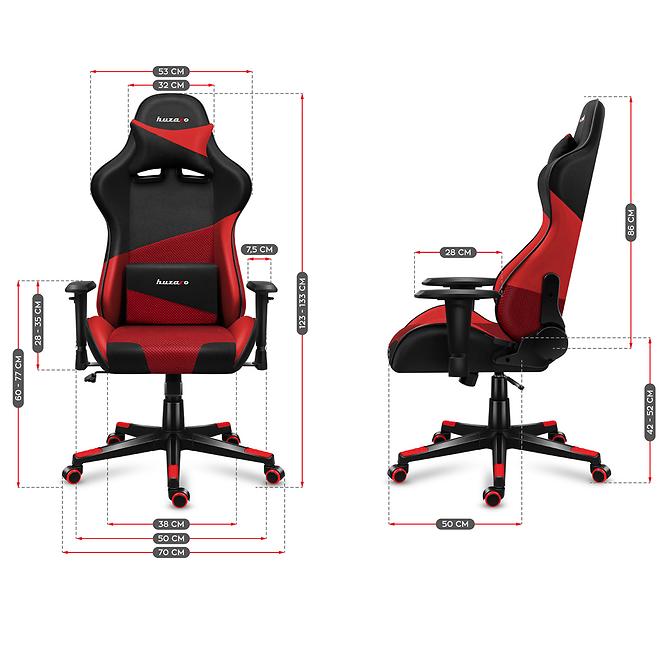 Gaming-Stuhl Hz-Force 6.2 Red/Netz