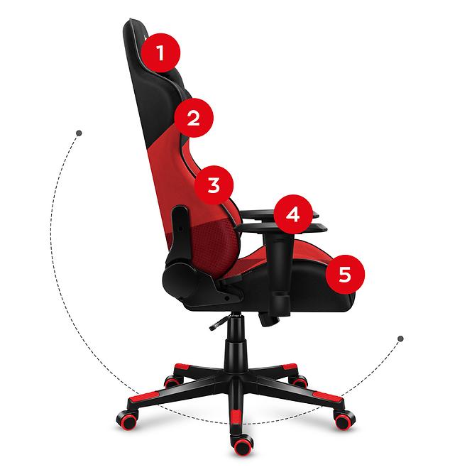 Gaming-Stuhl Hz-Force 6.2 Red/Netz